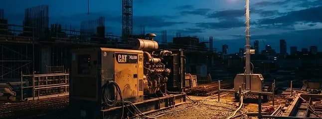 Industrial diesel generators and dewatering pumps for temporary site power in the UAE